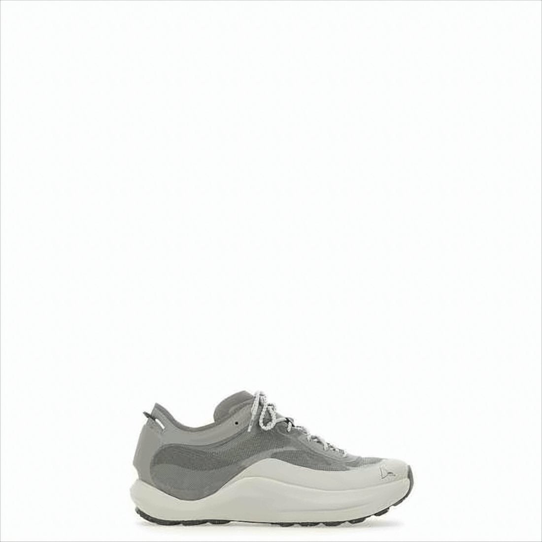 Textured Grey Sneakers with Layered Upper