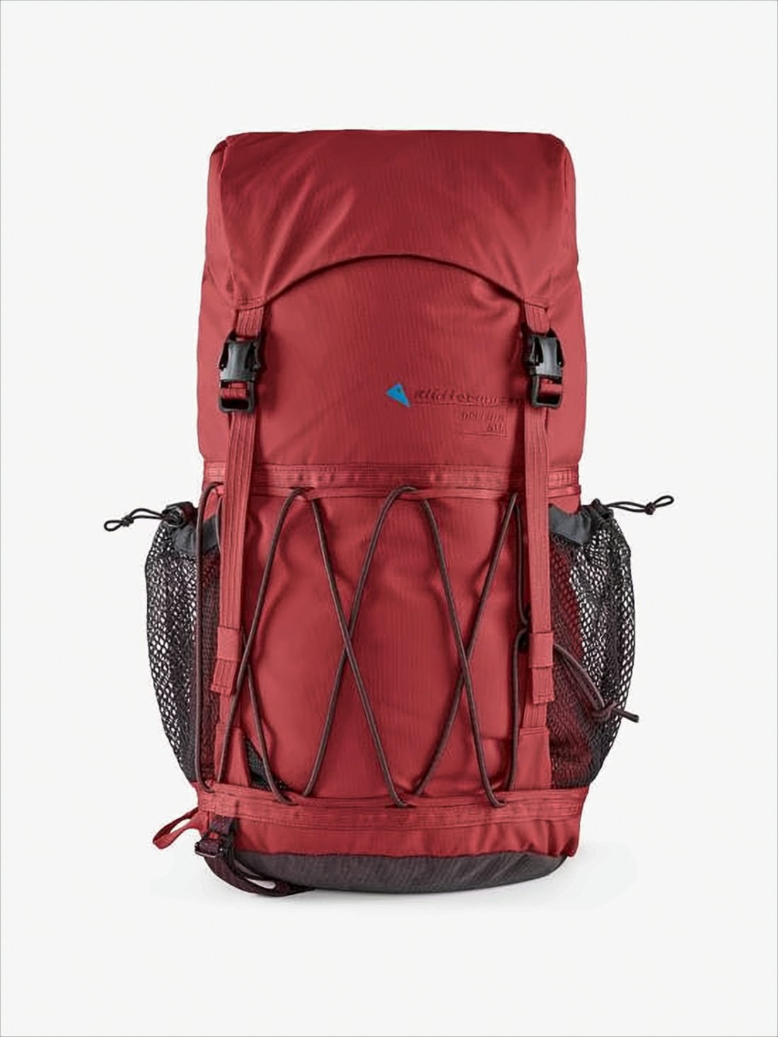 Red Polyamide Backpack with Mesh Side Pockets