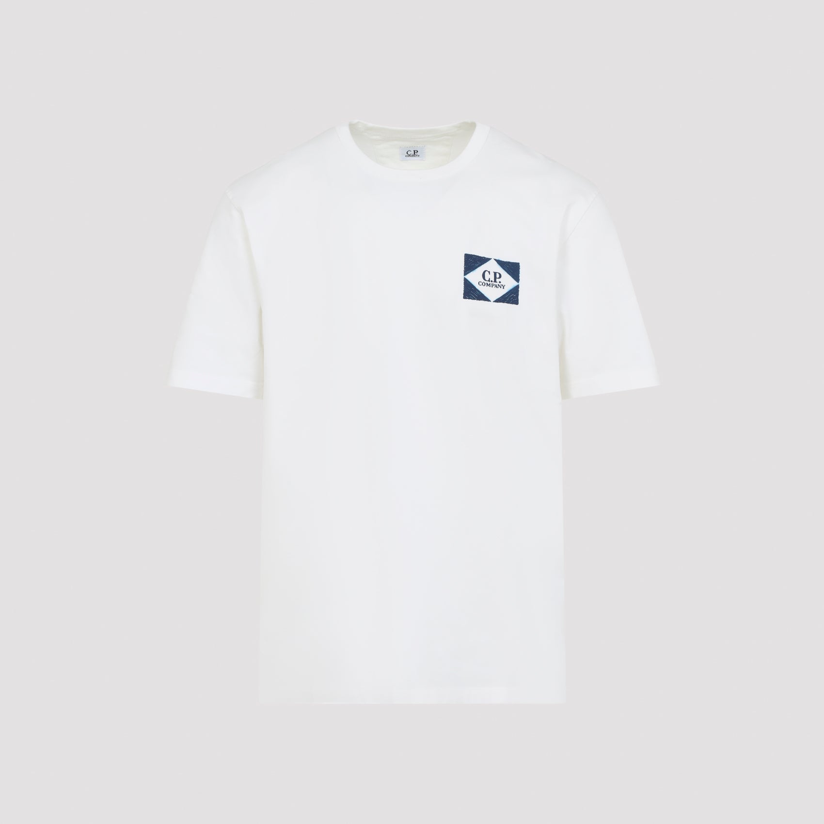White Cotton T-Shirt with Graphic Print
