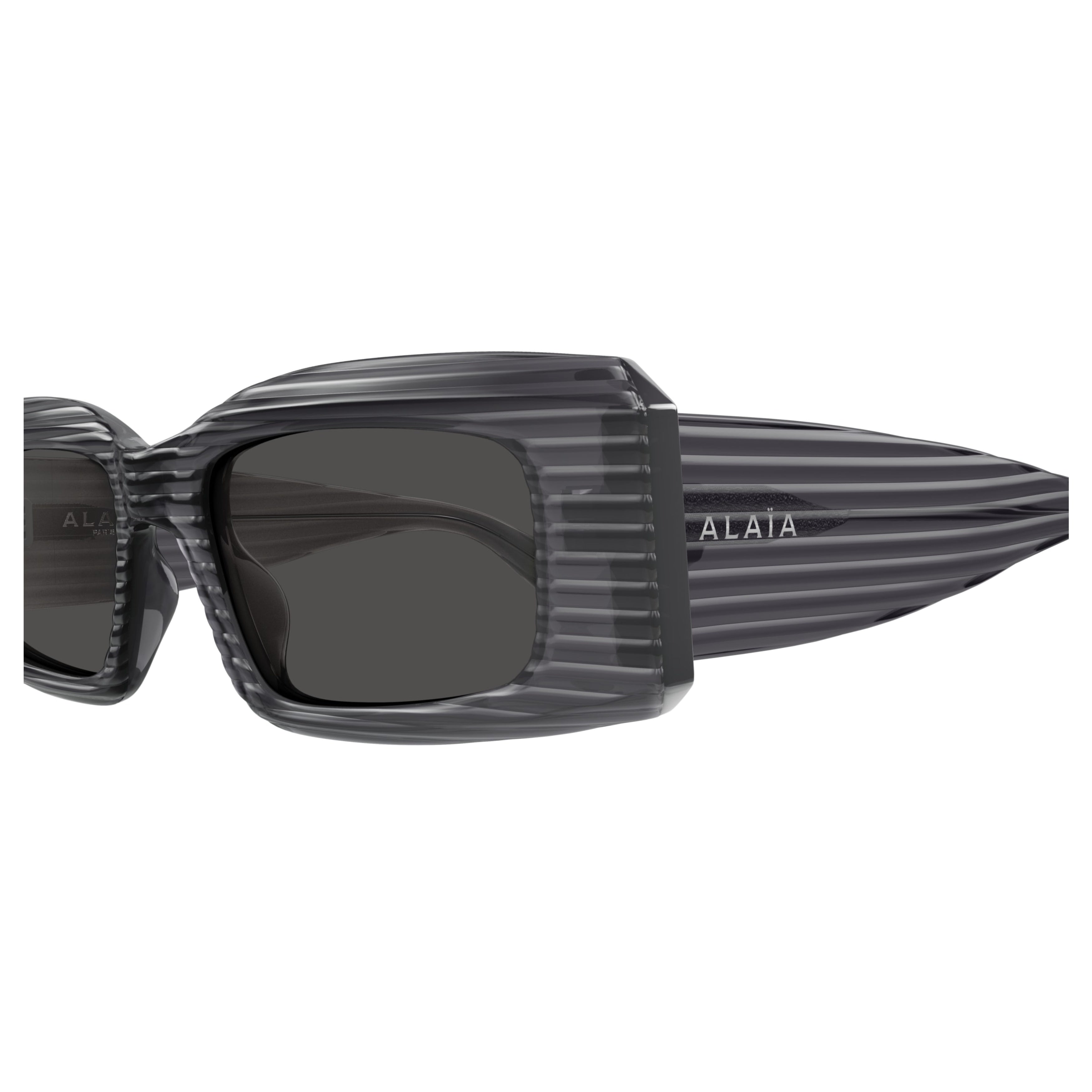 Aa0078s Rectangular Ribbed Frame Sunglasses in Recycled Acetate