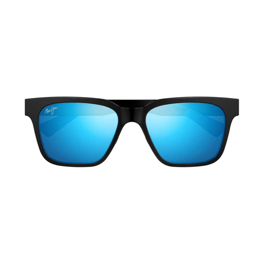 Punikai Sleek Rectangular Sunglasses with Reflective Blue Lenses
