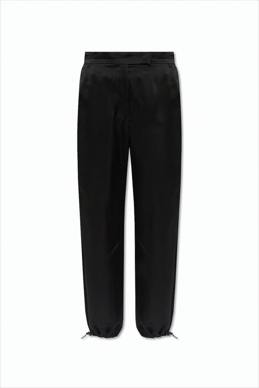Tailored Black Suit Pants with Subtle Sheen