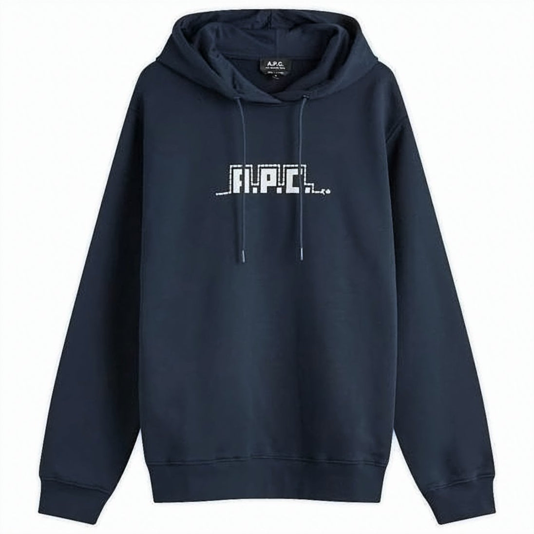 Pullover Hoodie with Pixelated Logo Detail