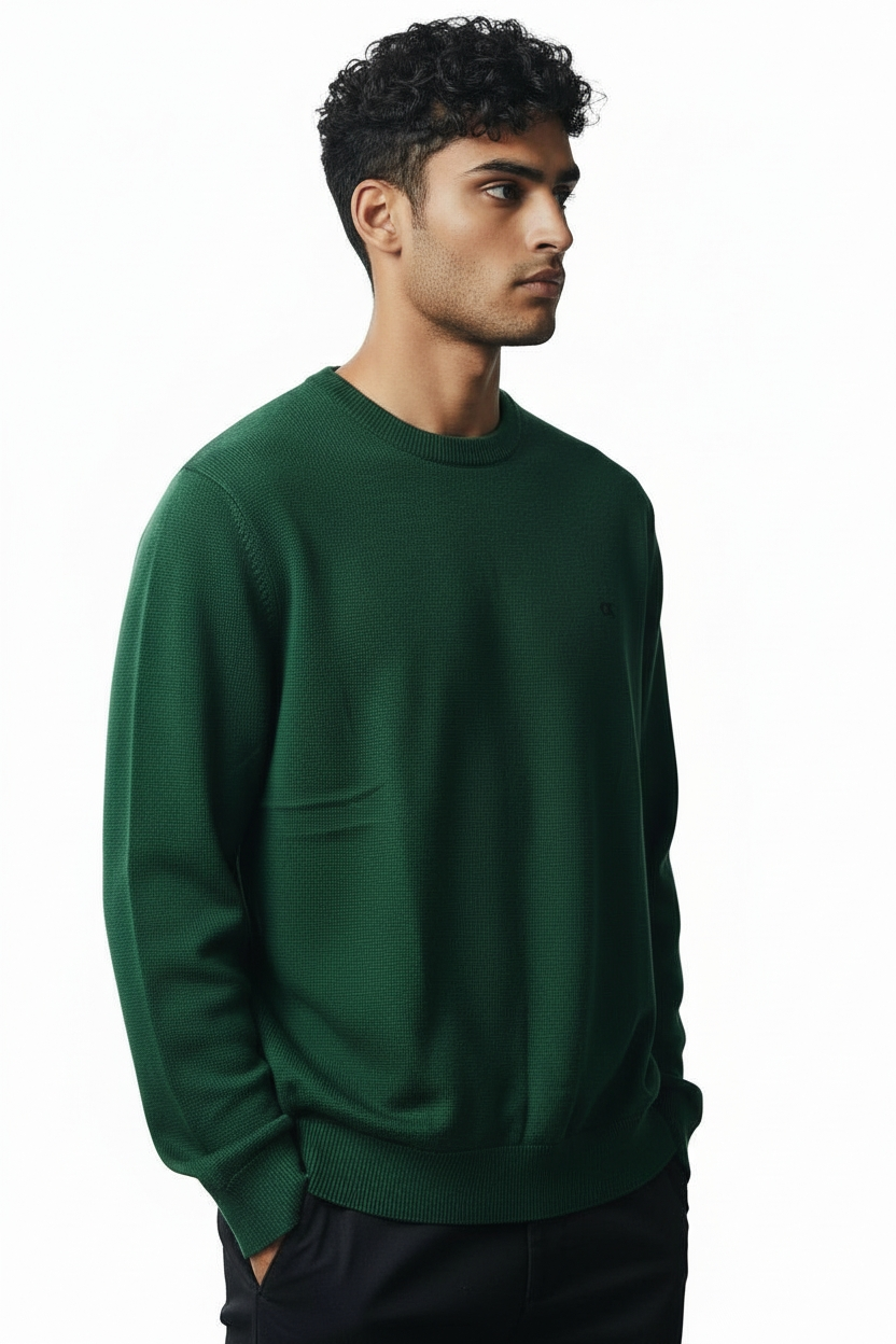 Long-Sleeved Knit Top in Organic Cotton