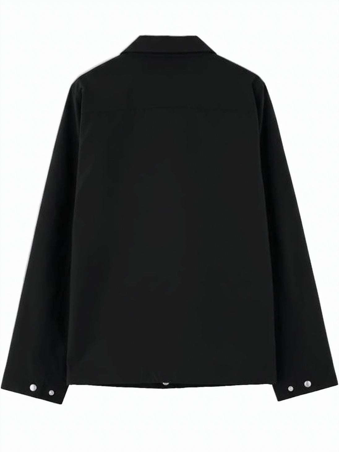 Black Polyamide Jacket and Concealed Closure