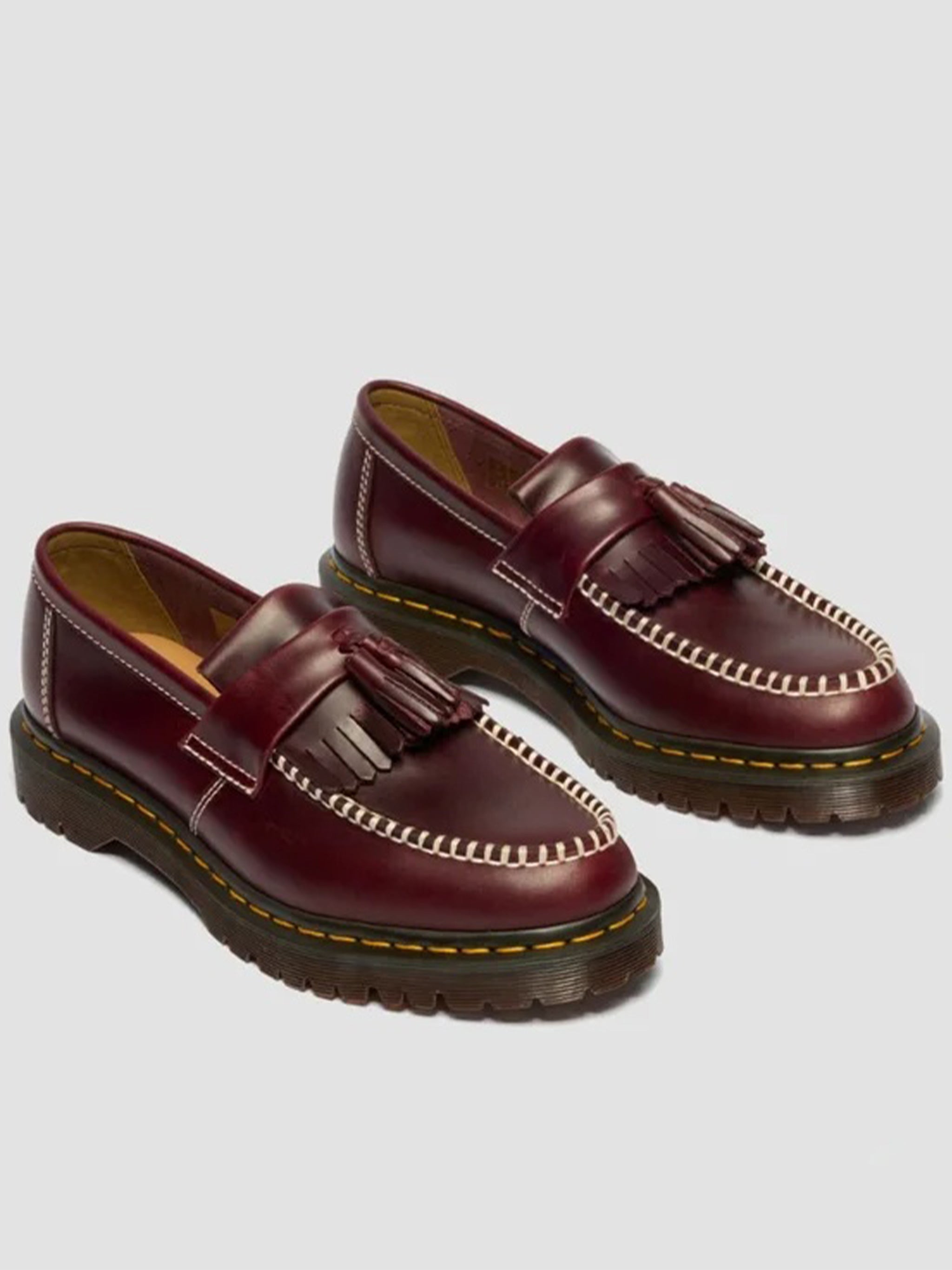 Adrian Ben Polished Burgundy Tassel Loafers