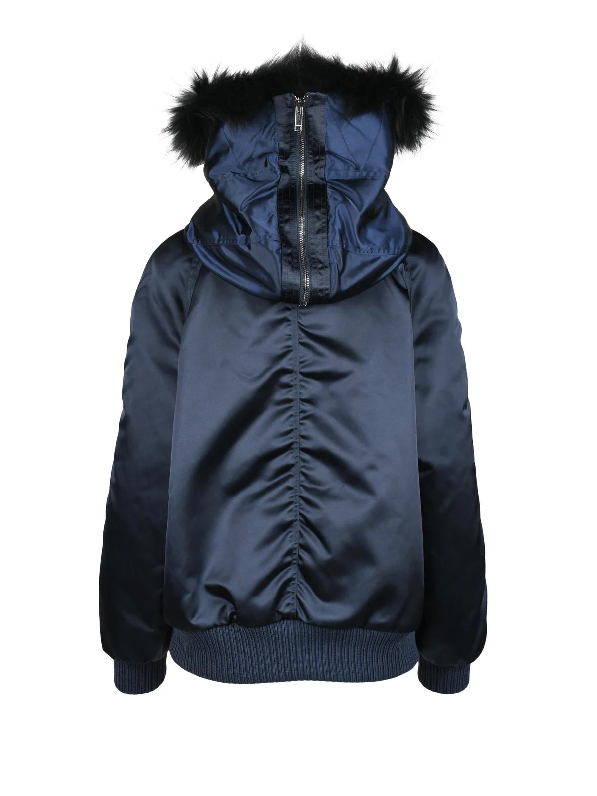 Blue Bomber Fur Hood