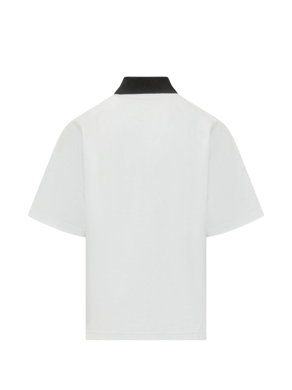 Short-Sleeved Polo Shirt with Knitted Collar
