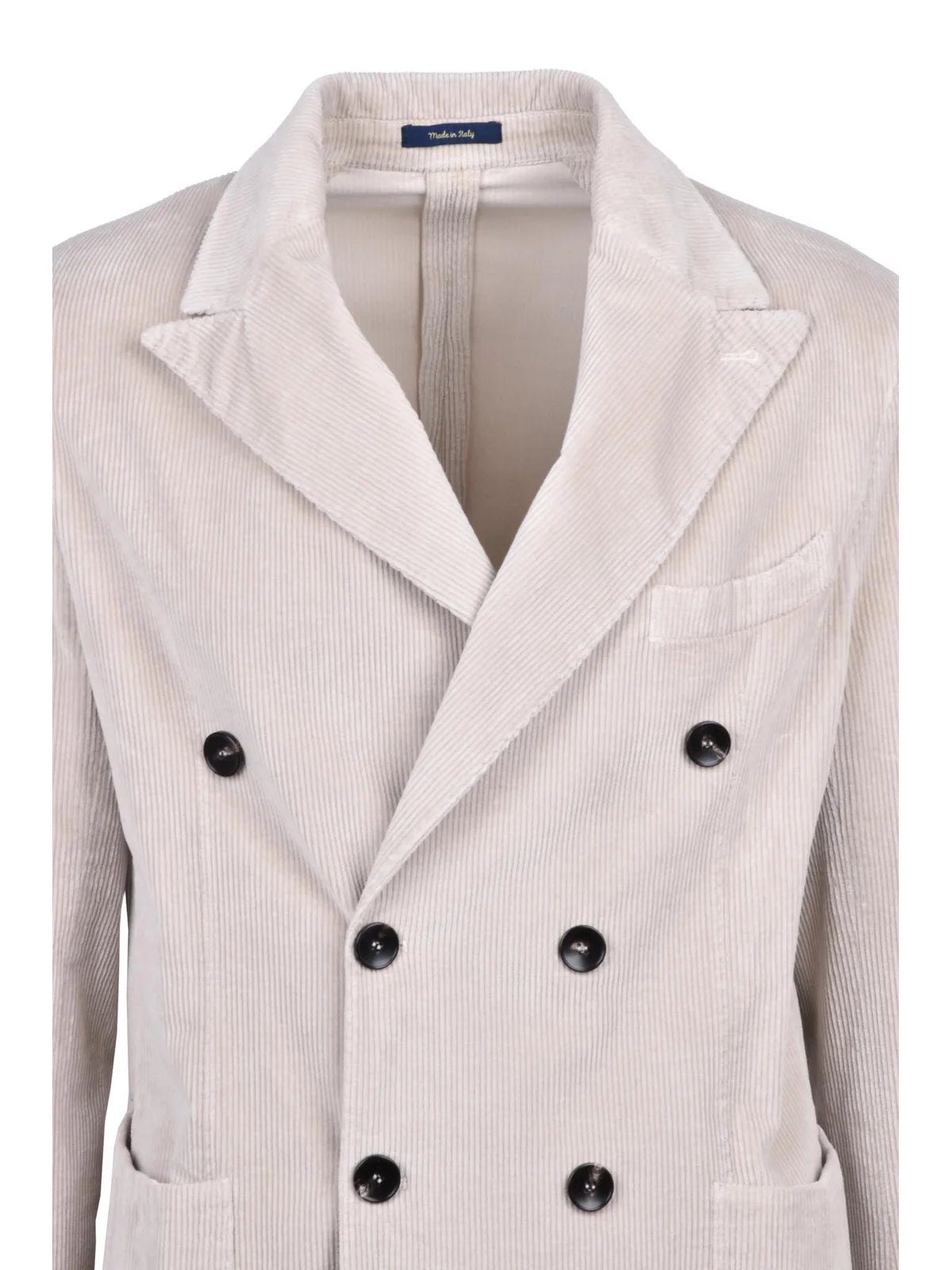 Beige Cotton Lyocell Elastane Men's Jacket