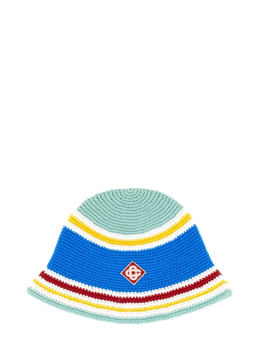 Crochet Beanie Hat With Wide Brim And Vibrant Palette
