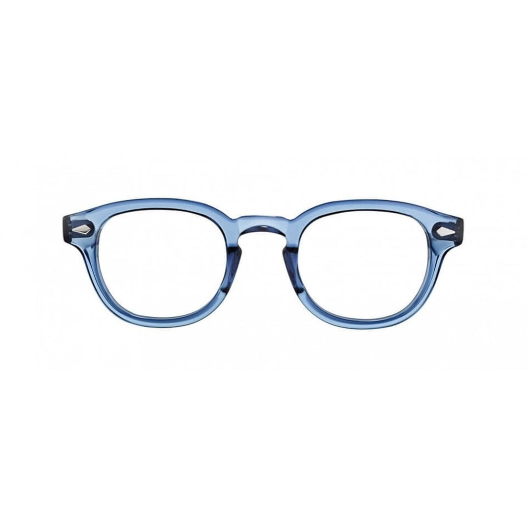 Or-Lem-O Lemtosh Translucent Blue Acetate Eyeglasses with Keyhole Bridge
