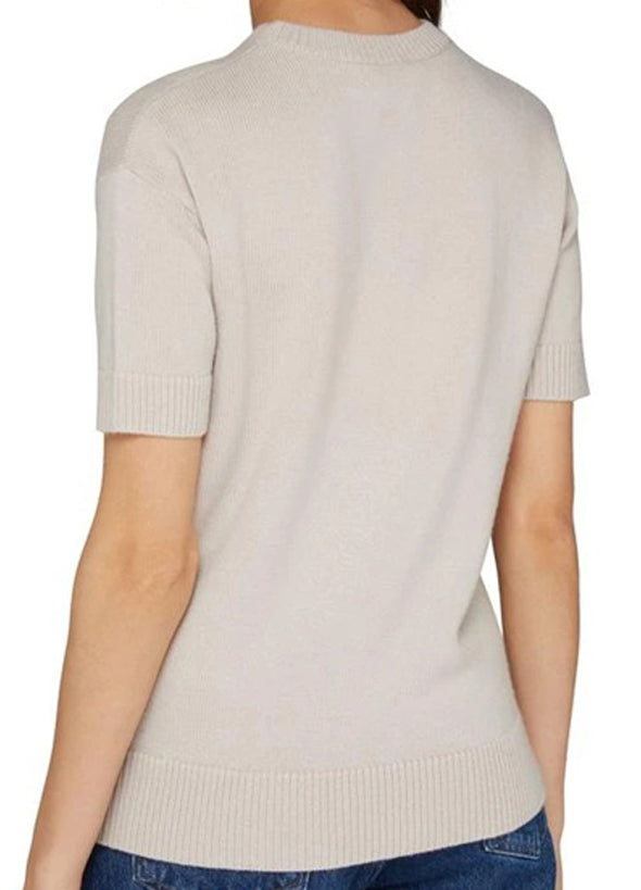Relaxed Fit Knit Sweater with Abstract Letter Design