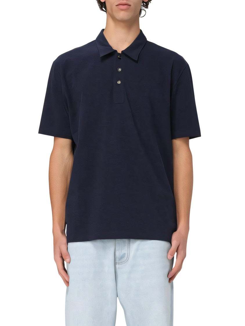 Black Cotton Polo Shirt with Classic Design