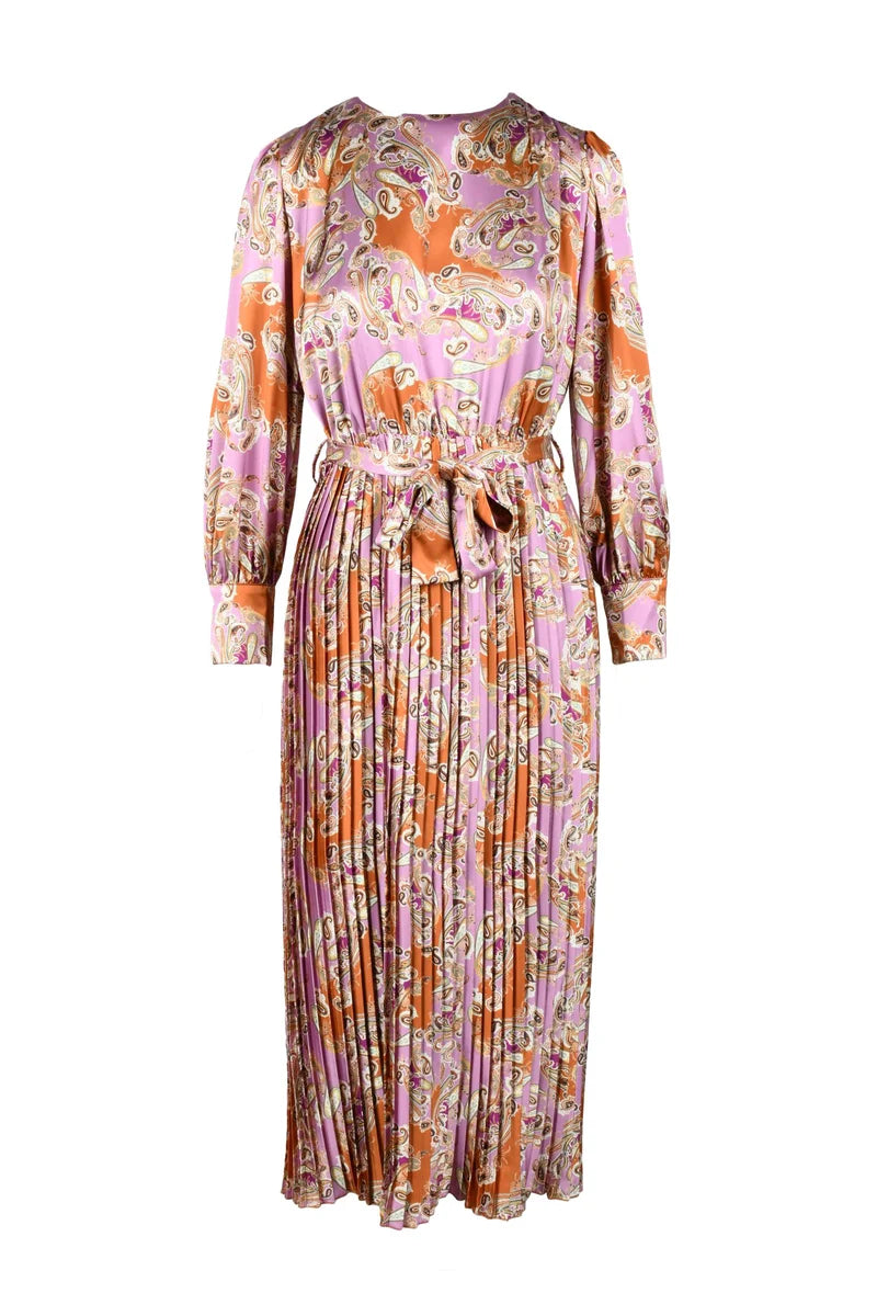 Multicolor Paisley Midi Dress