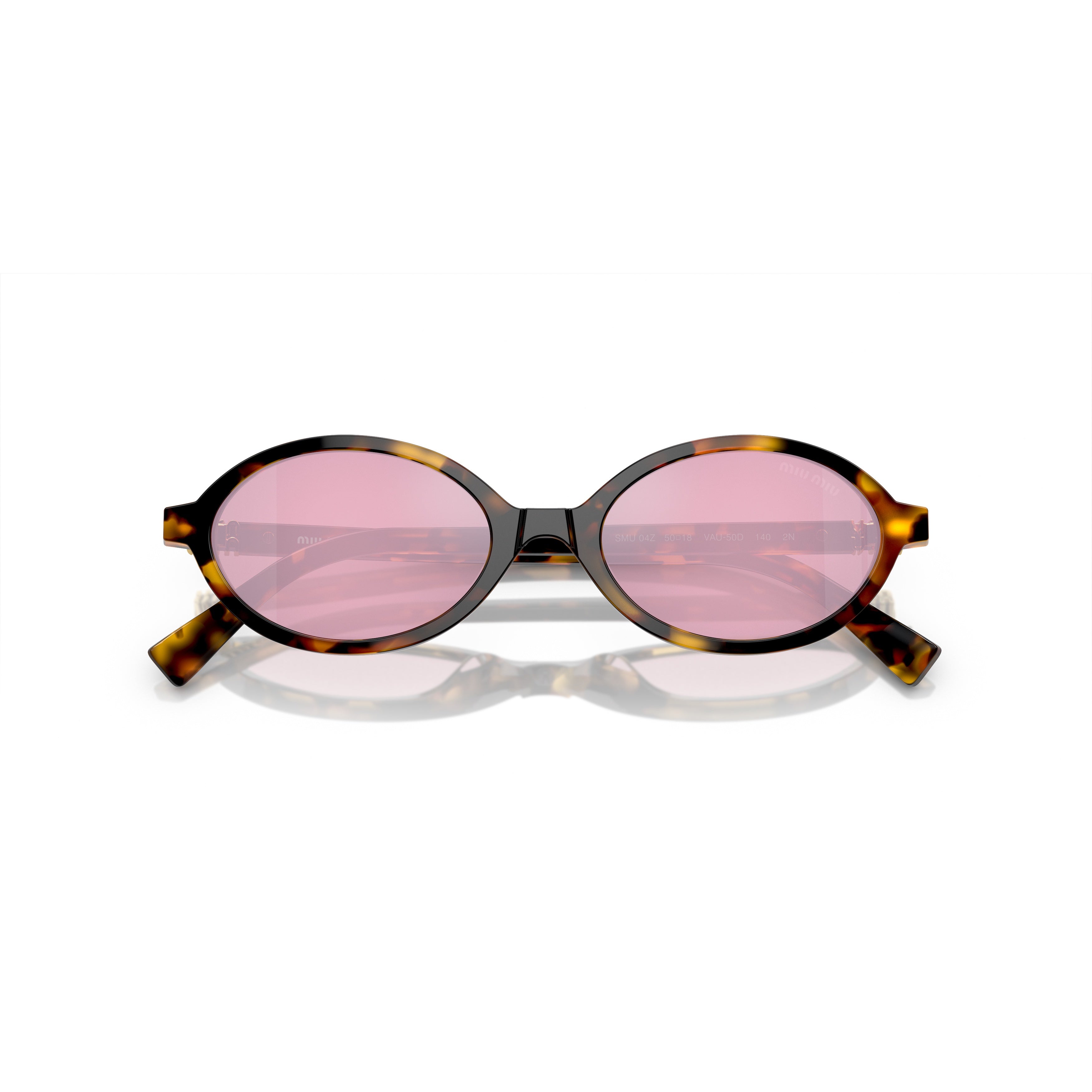 0mu 04zs Oval-Shaped Tortoiseshell Acetate Sunglasses