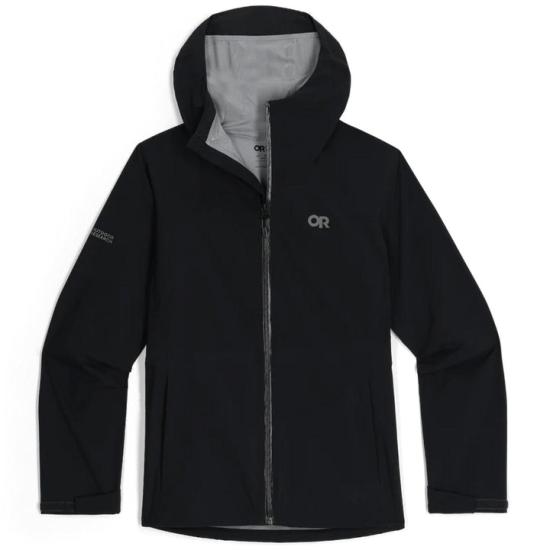 Hooded Jacket With Front Zipper Closure And Adjustable Cuffs