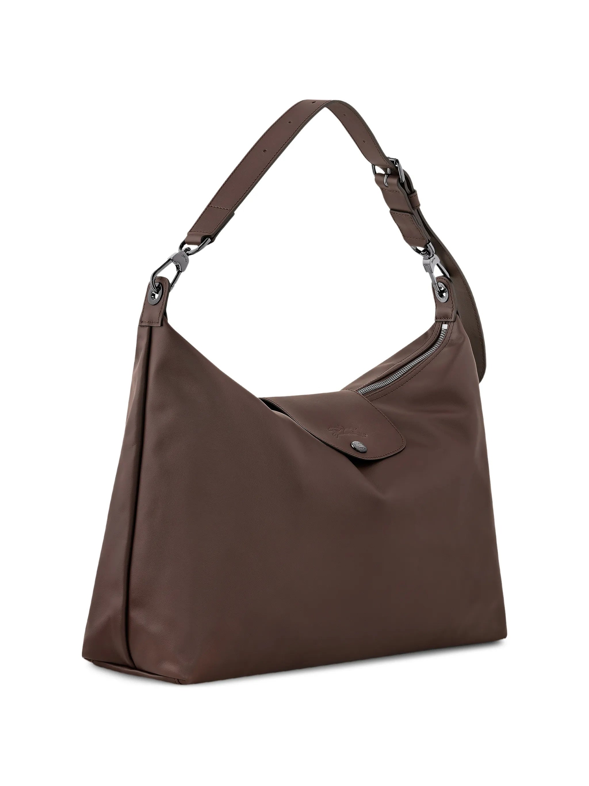 Rectangular Brown Shoulder Bag With Adjustable Strap