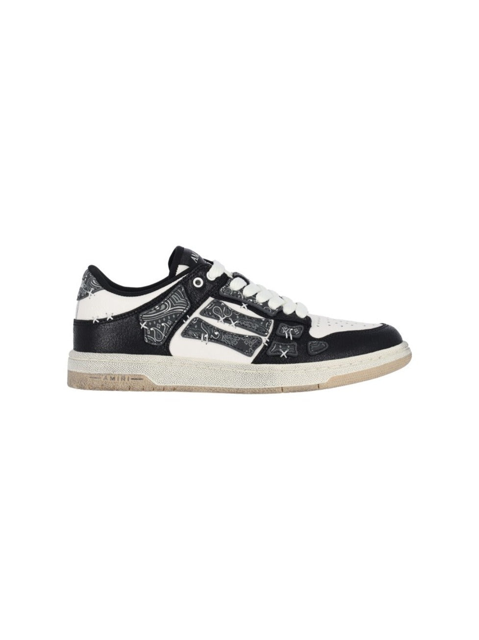 Low-Top White Leather Sneakers With Contrast Detailing