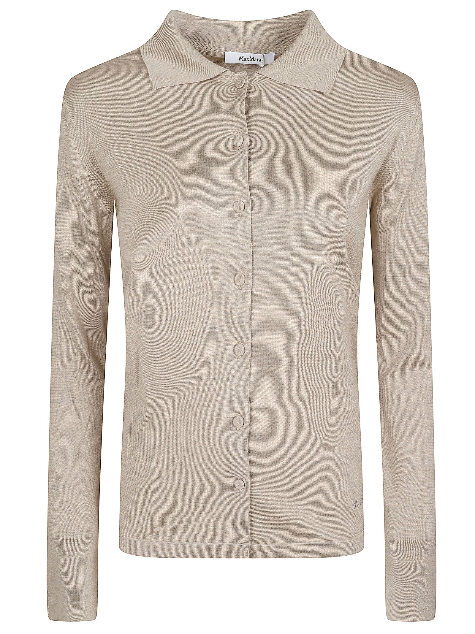 Lightweight Button-Front Sweater with Soft Collar and Ribbed Accents