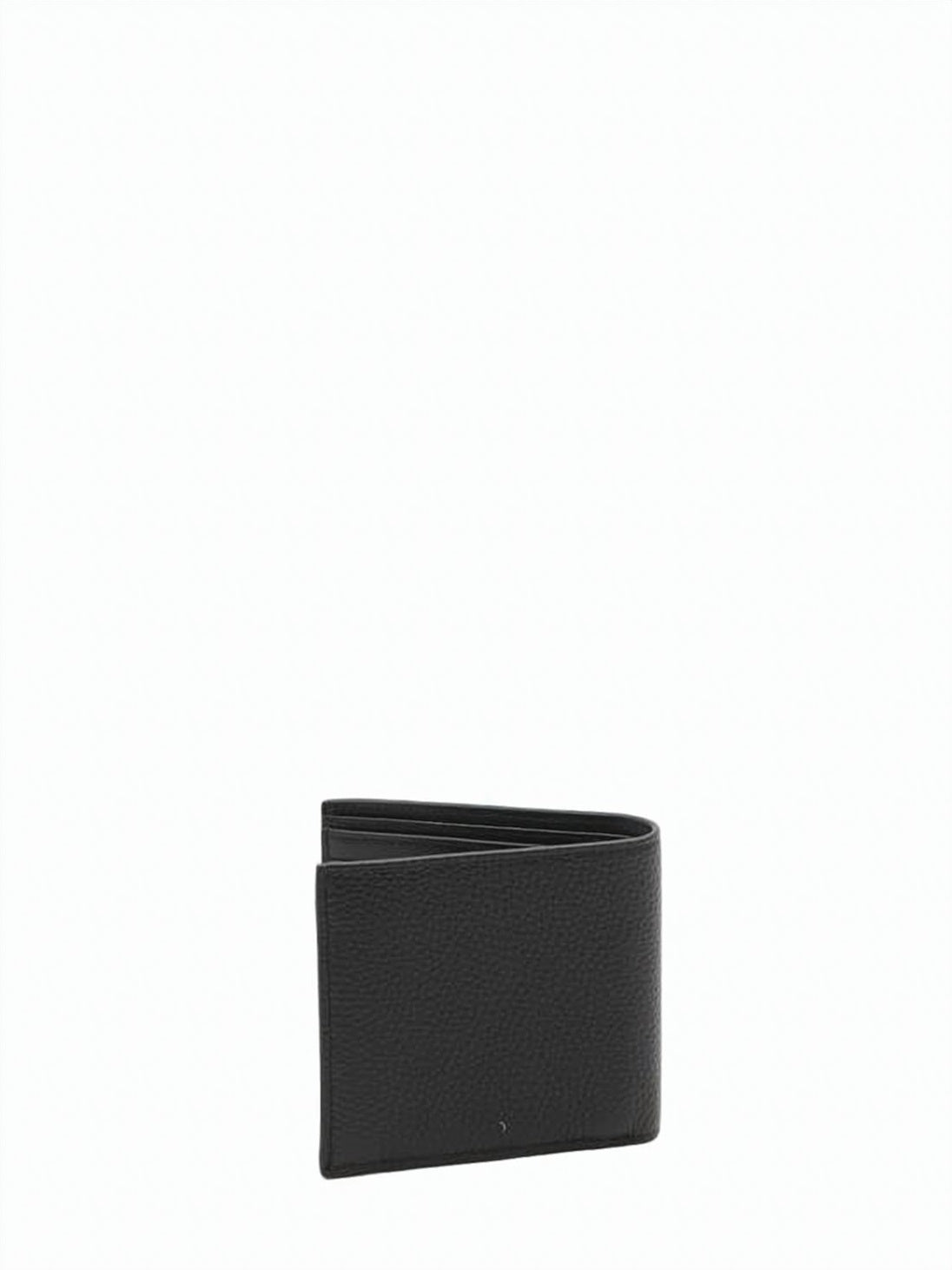 Compact Bifold Wallet in Textured Calf Leather