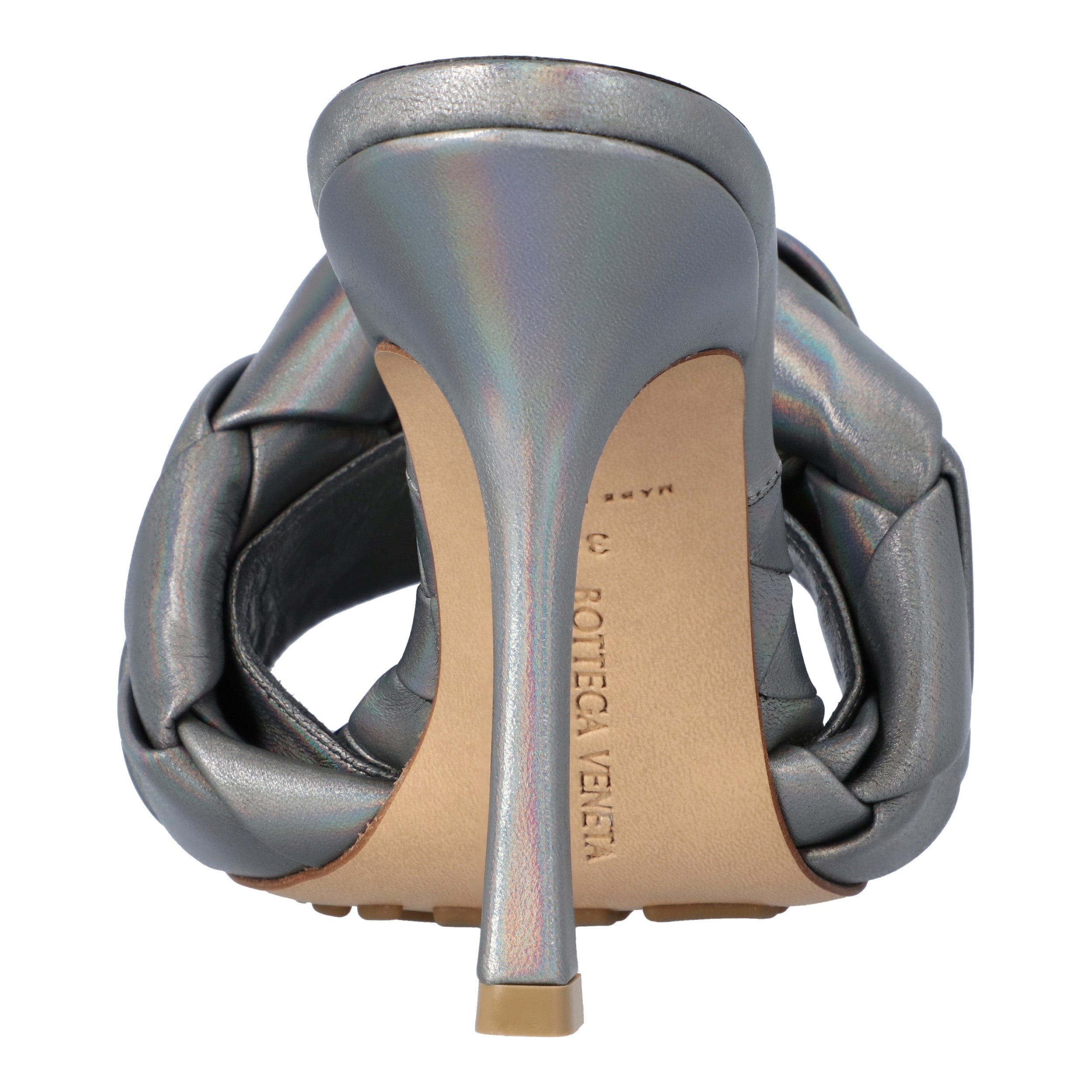 Metallic Grey Lido Mules