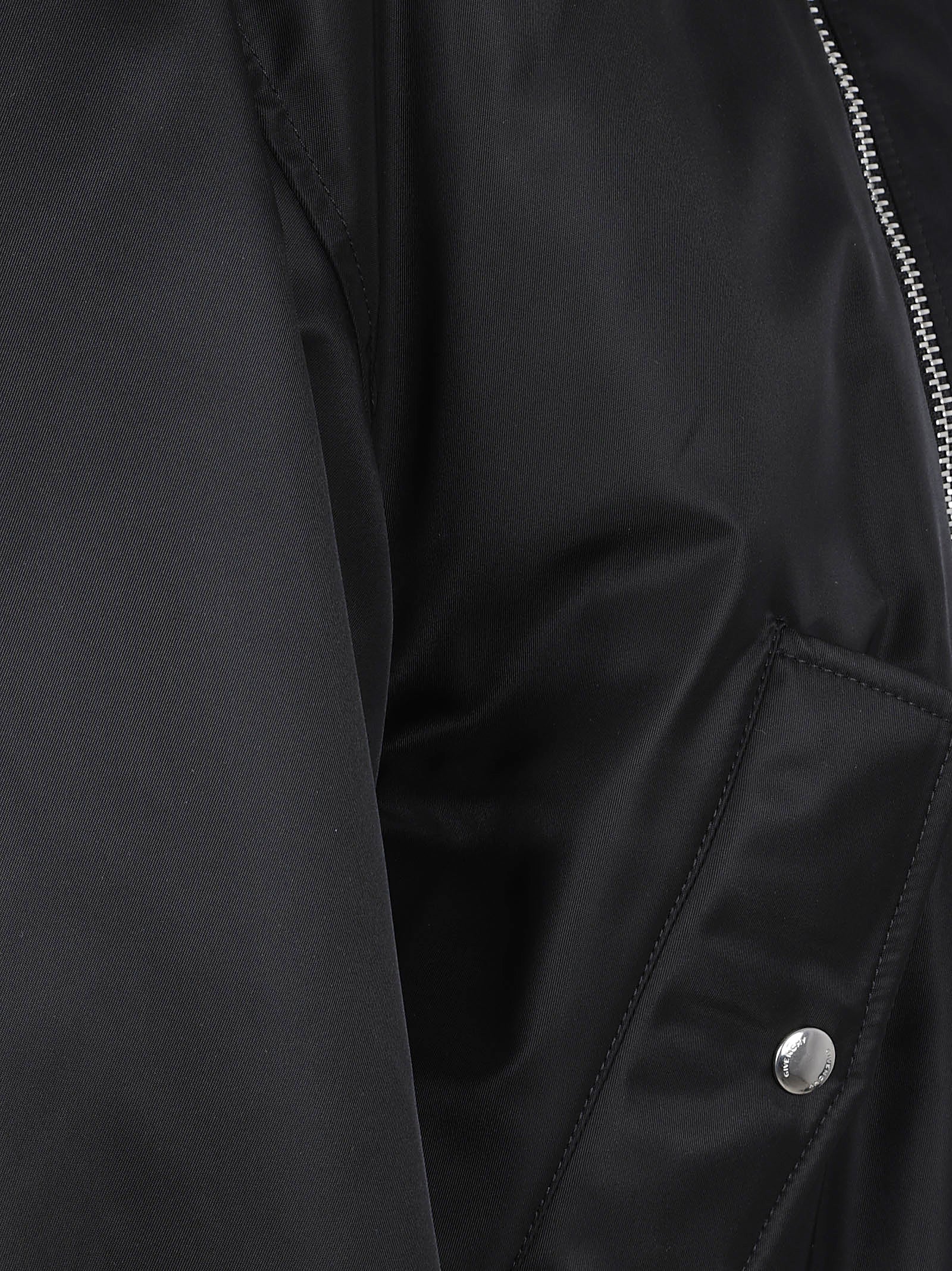 Cocoon Silhouette Black Bomber Jacket