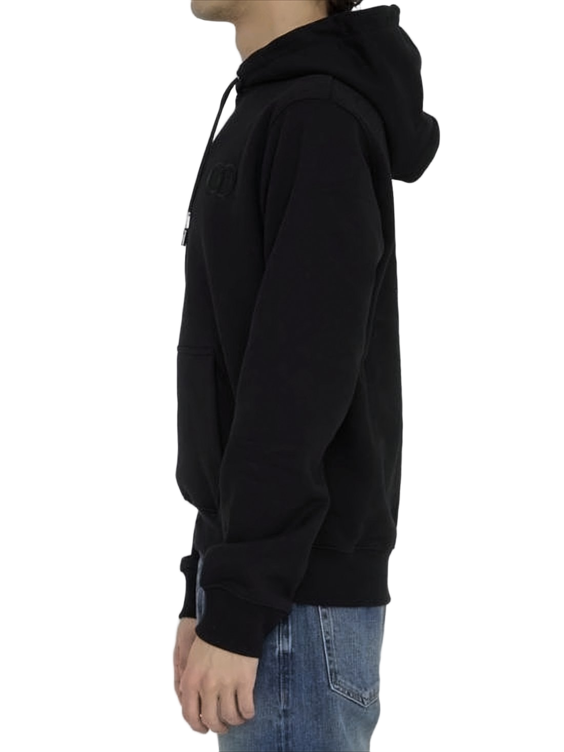 Classic Black Hoodie with Adjustable Drawstring