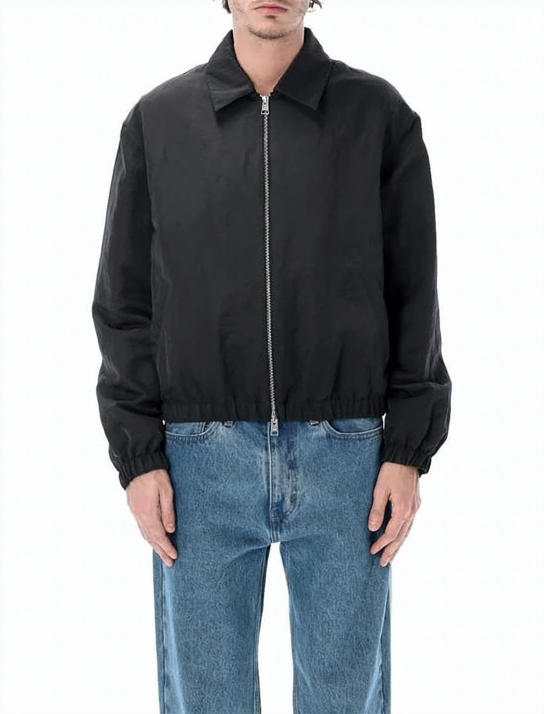 Black Jacket with Front Zipper