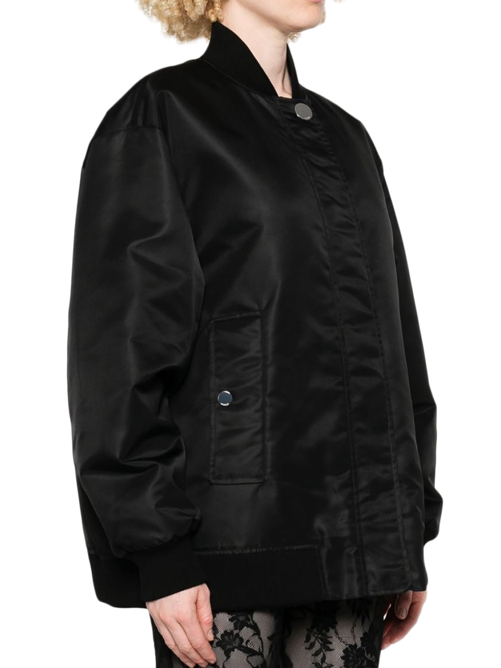 Smooth Polyamide Bomber Jacket