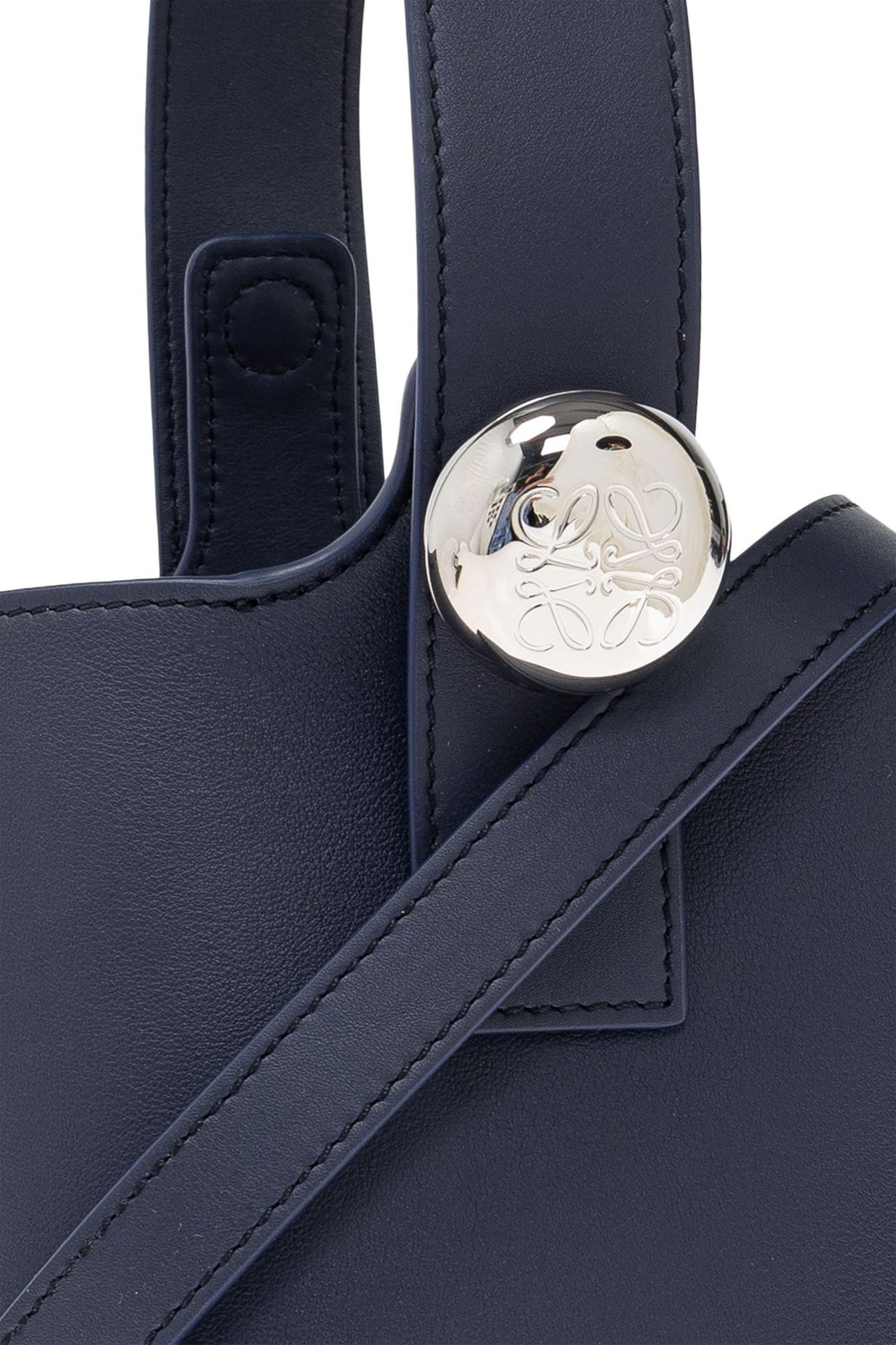 Structured Calf Leather Tote Bag