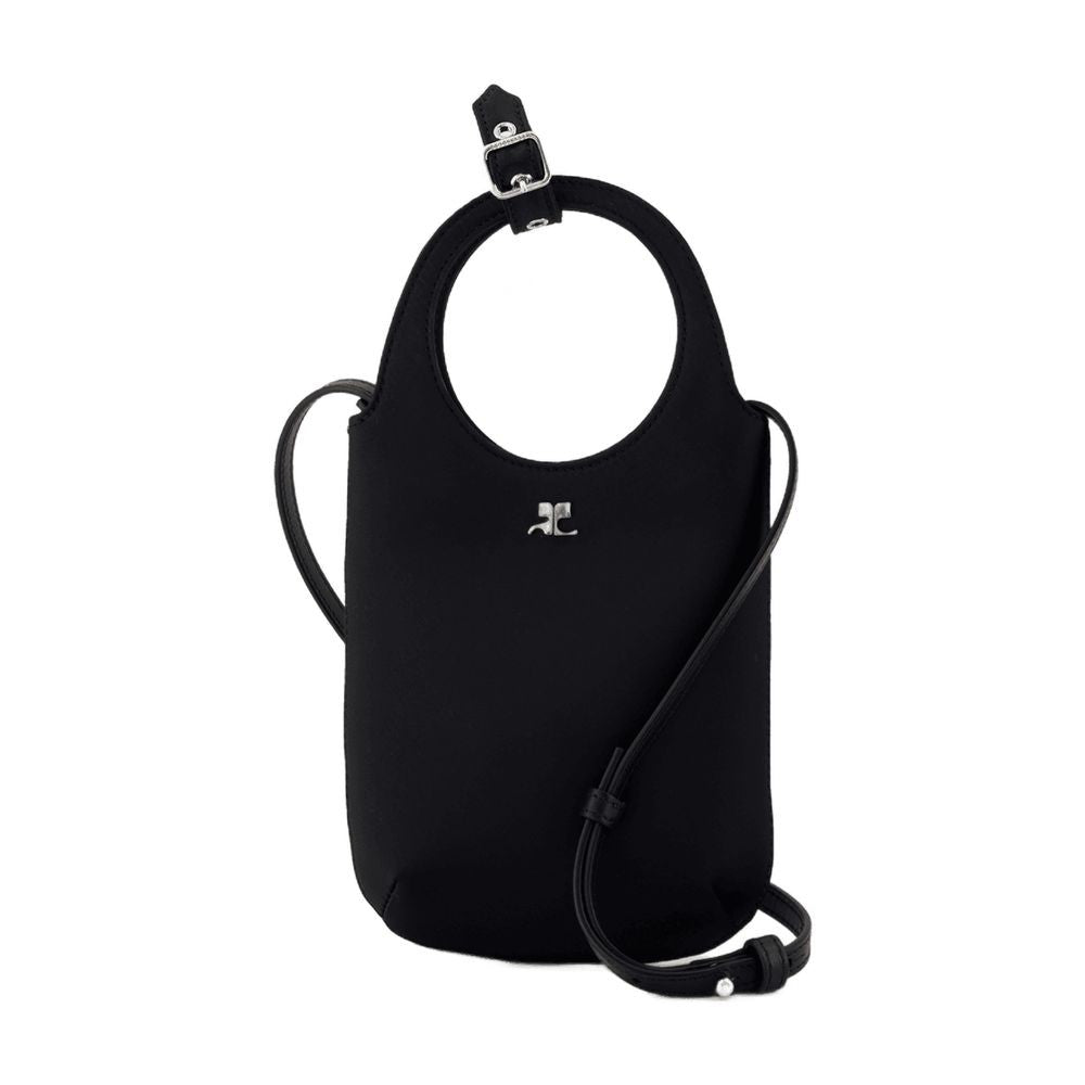 Slim Holy Handbag - Satin - Black