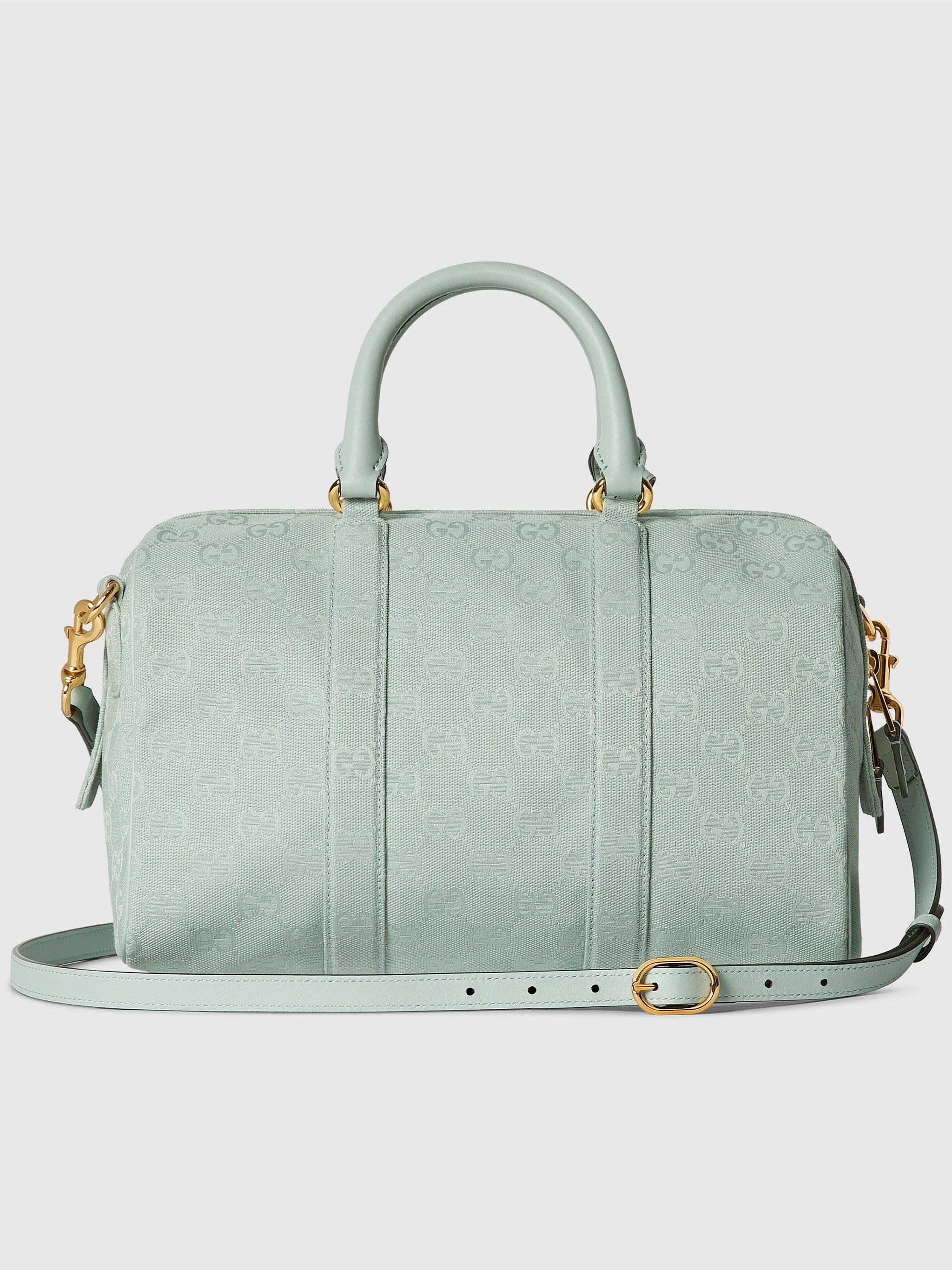 Mint Green Ophidia Structured Monogram Handbag