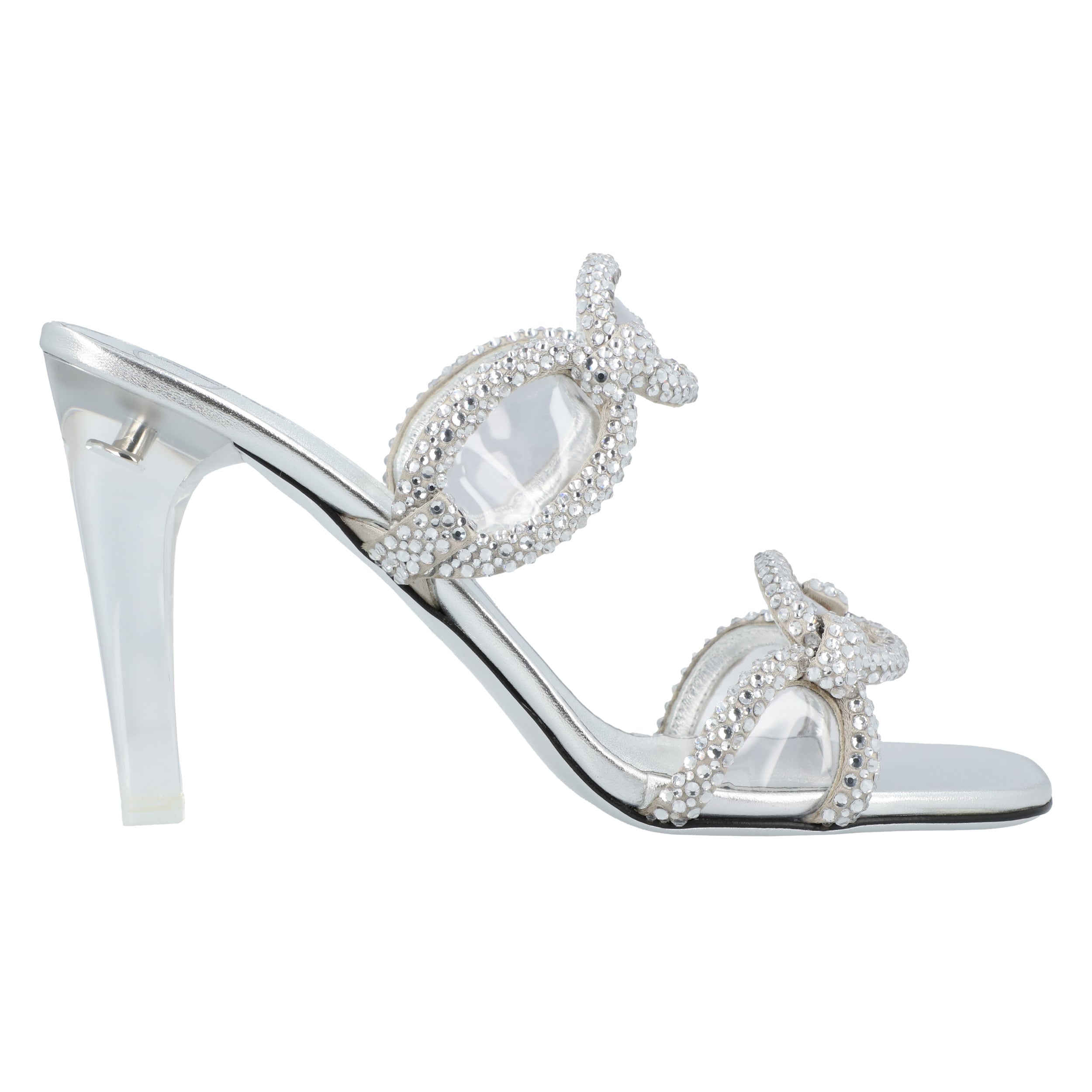 Chain 1967 Slide Sandals Silver