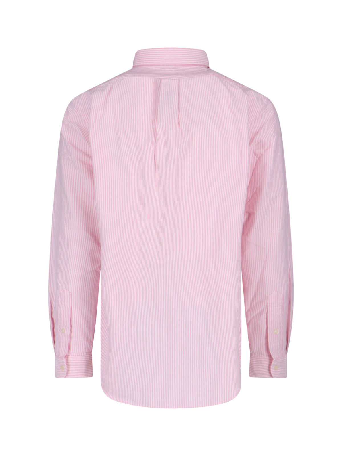 Classic Button-Down Pink Shirt With Long Sleeves