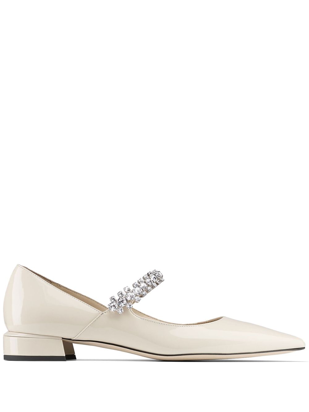 Pointed Toe Flats With Crystal Embellishments