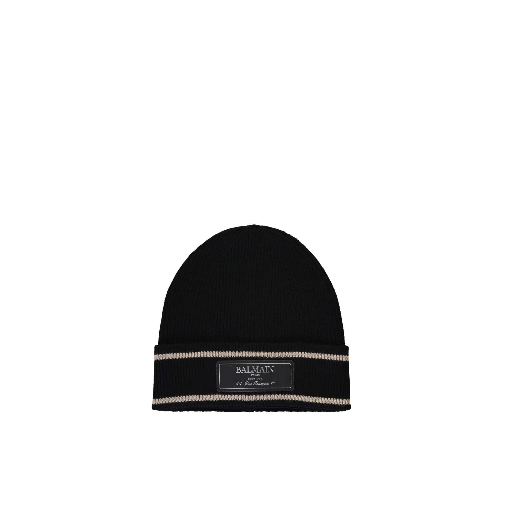Wool Hat With Contrasting Logo Detail