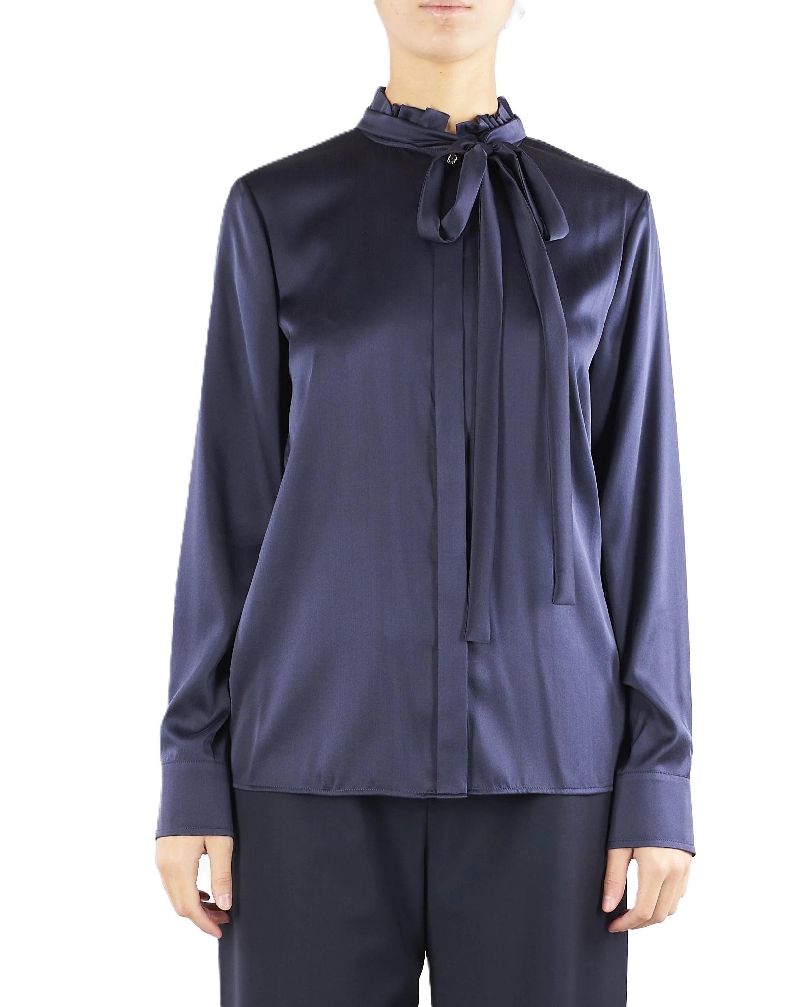 Ruffled Neckline Blouse