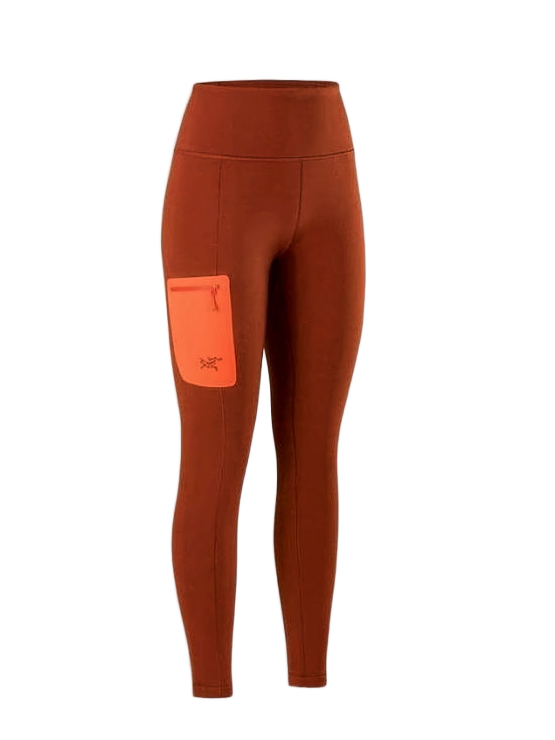 High-Waisted Activewear Leggings With Rectangular Patch Pocket