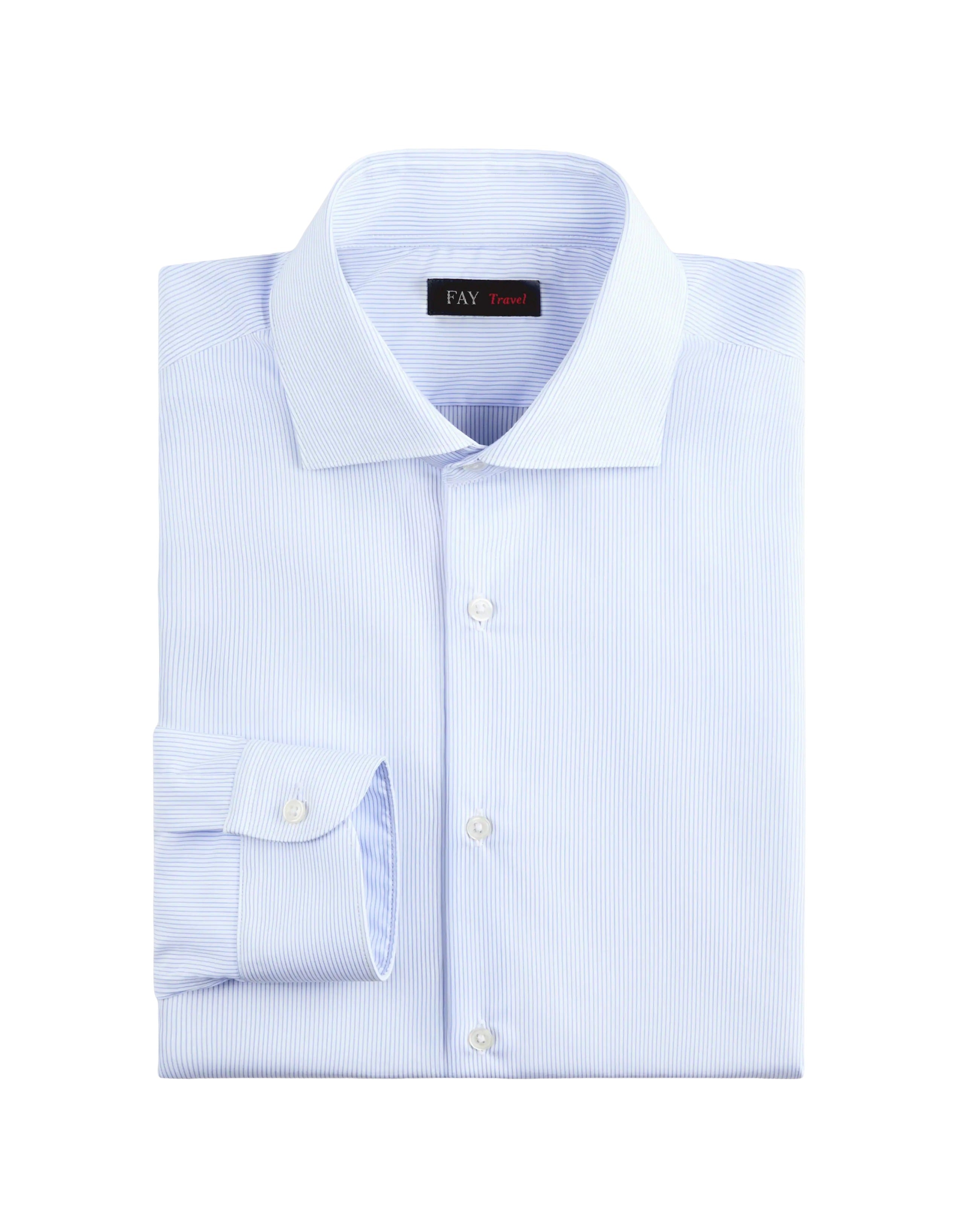 French Collar Travel Shirt in Electric Blue