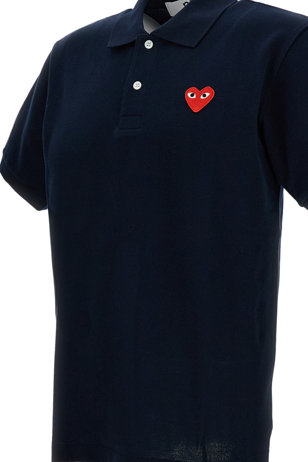 Piqué Fabric Polo Shirt with Iconic Heart Logo
