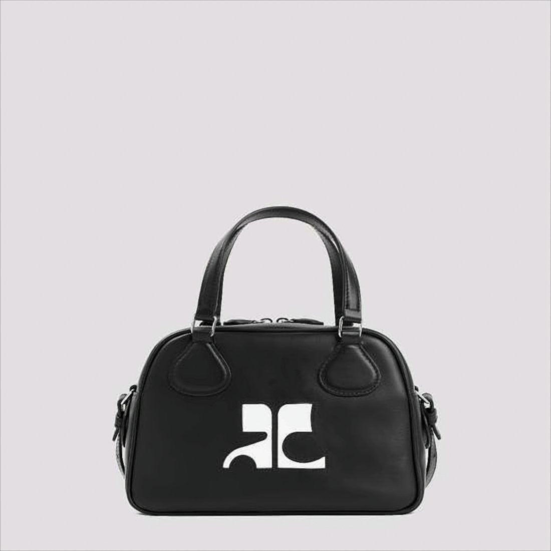 Structured Calf Leather Shoulder Bag With Logo Detail