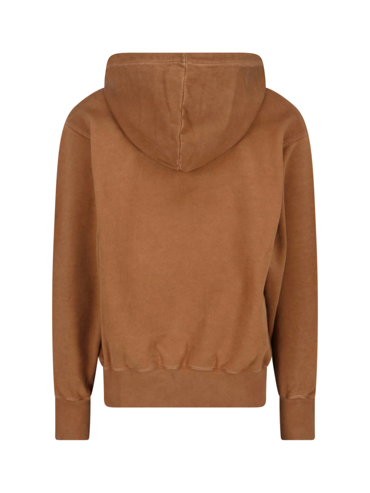 Classic Knit Brown Hooded Sweatshirt With Relaxed Fit