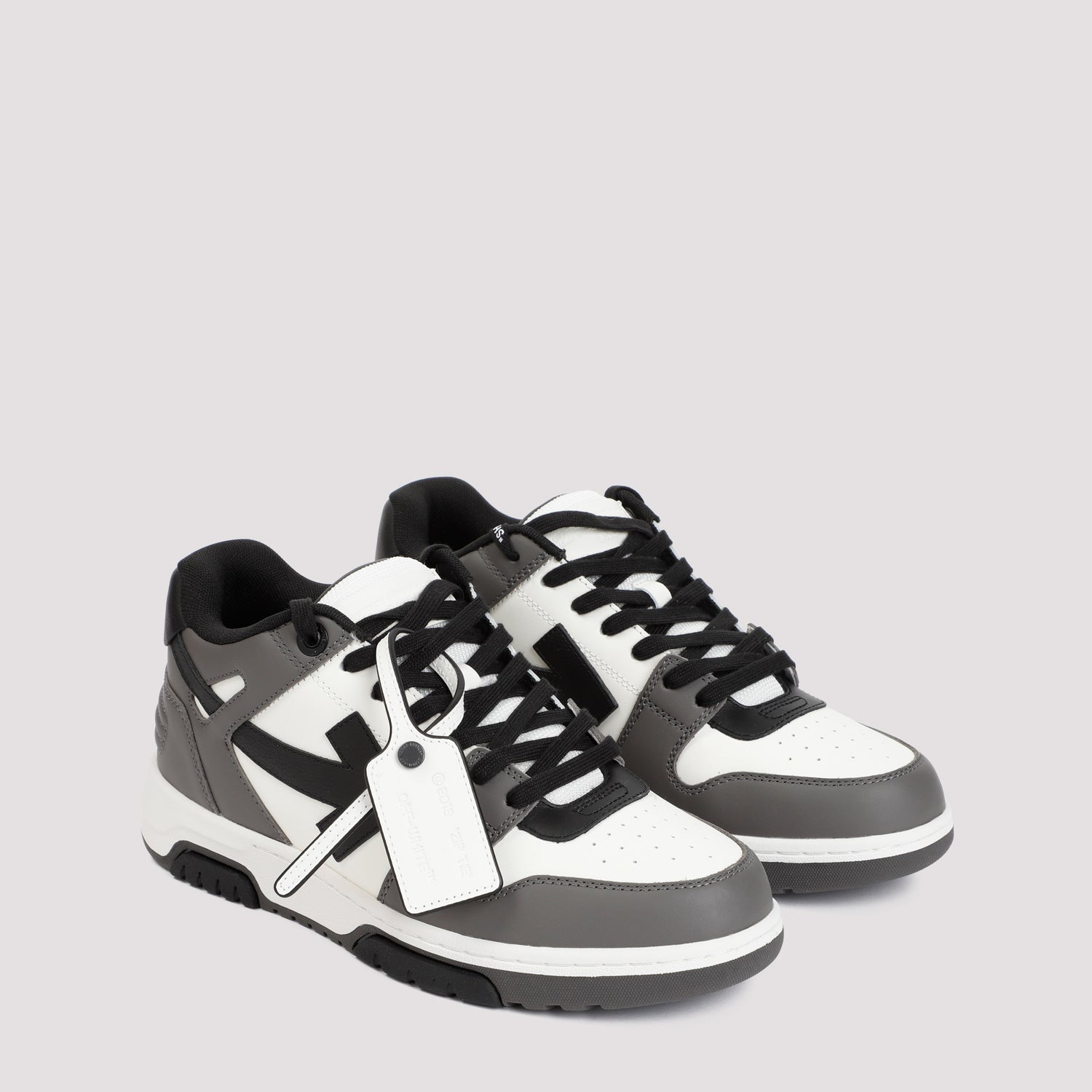 Dark Grey Leather Sneakers