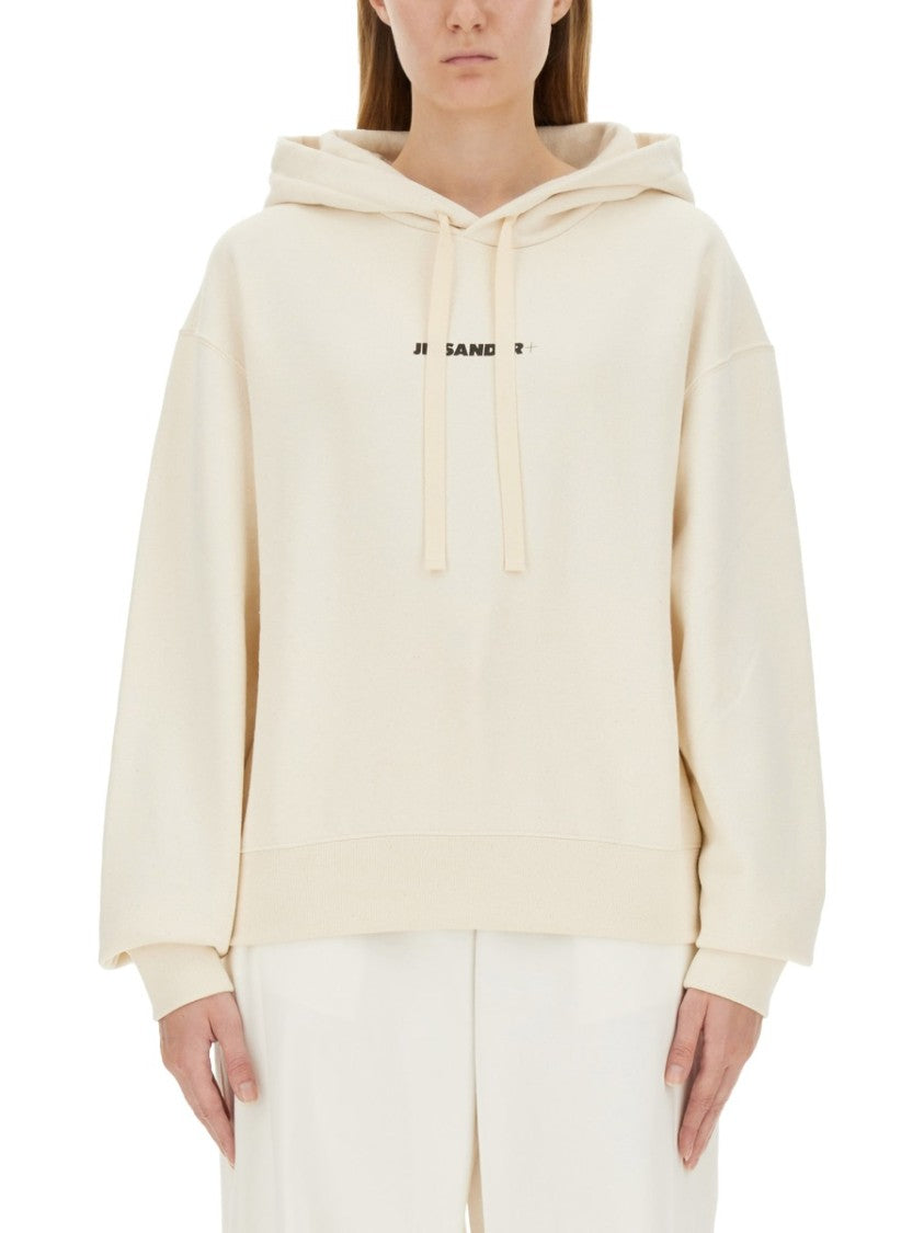 Cropped Relaxed-Fit Hoodie With Drawstring Hood