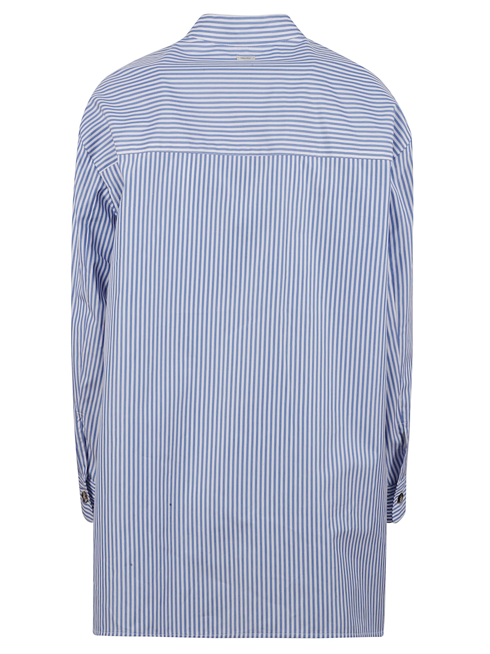 Classic Striped Shirt with Mandarin Collar