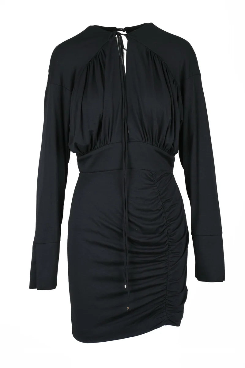 Jersey Dress Zip Raglan - Black