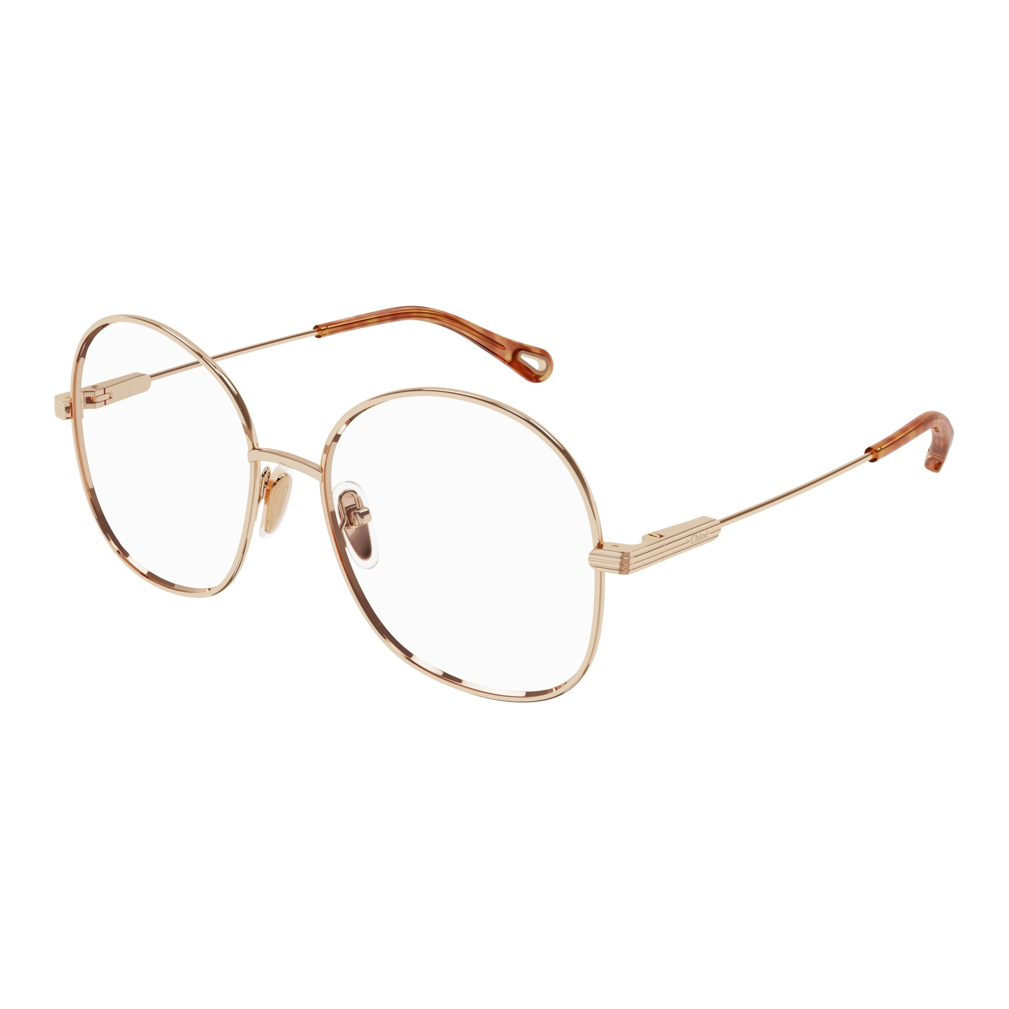 Ch0138o Gold-Finished Metal Frame Eyeglasses