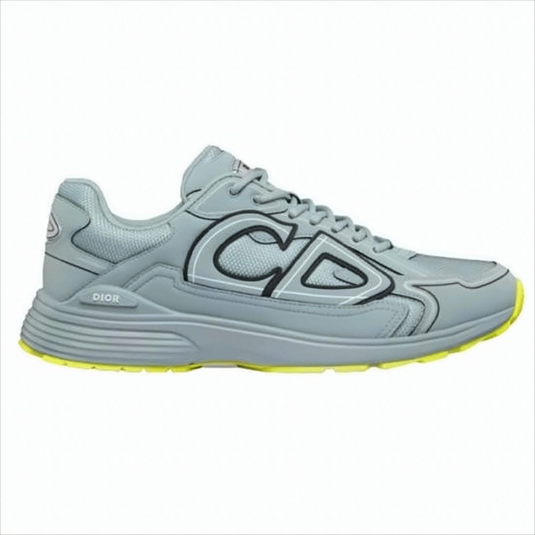 Mesh and Calf Leather Sneakers with Bold CD Lettering
