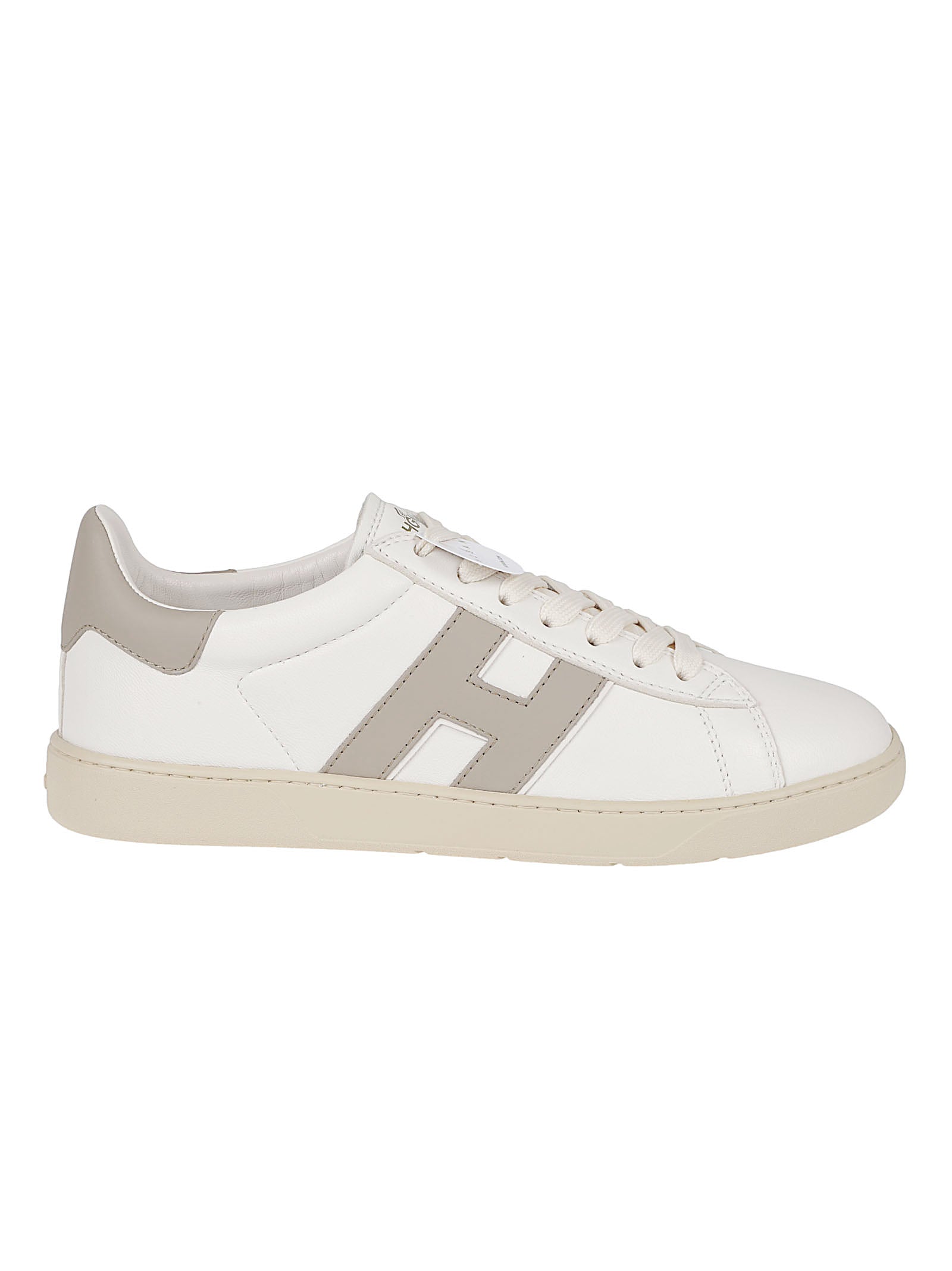 Low-Top White Leather Sneakers