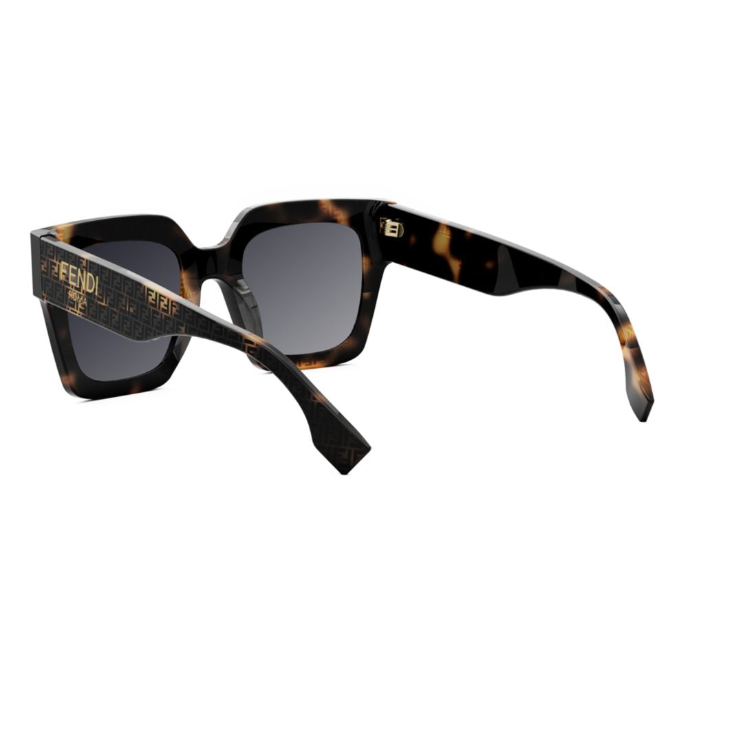 Oversized Tortoiseshell Sunglasses with Monogram Accents